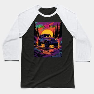 Jeep Girl Offroad Baseball T-Shirt
